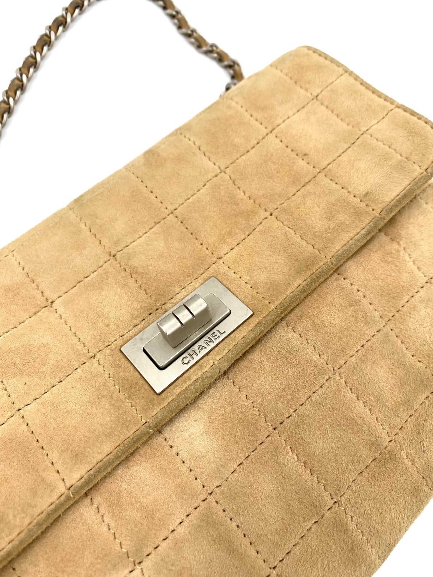 CHANEL 2.55 Singel Flap Bag Suede beige - Clutch & Macarons - 6051700 - Clutch & Macarons - 