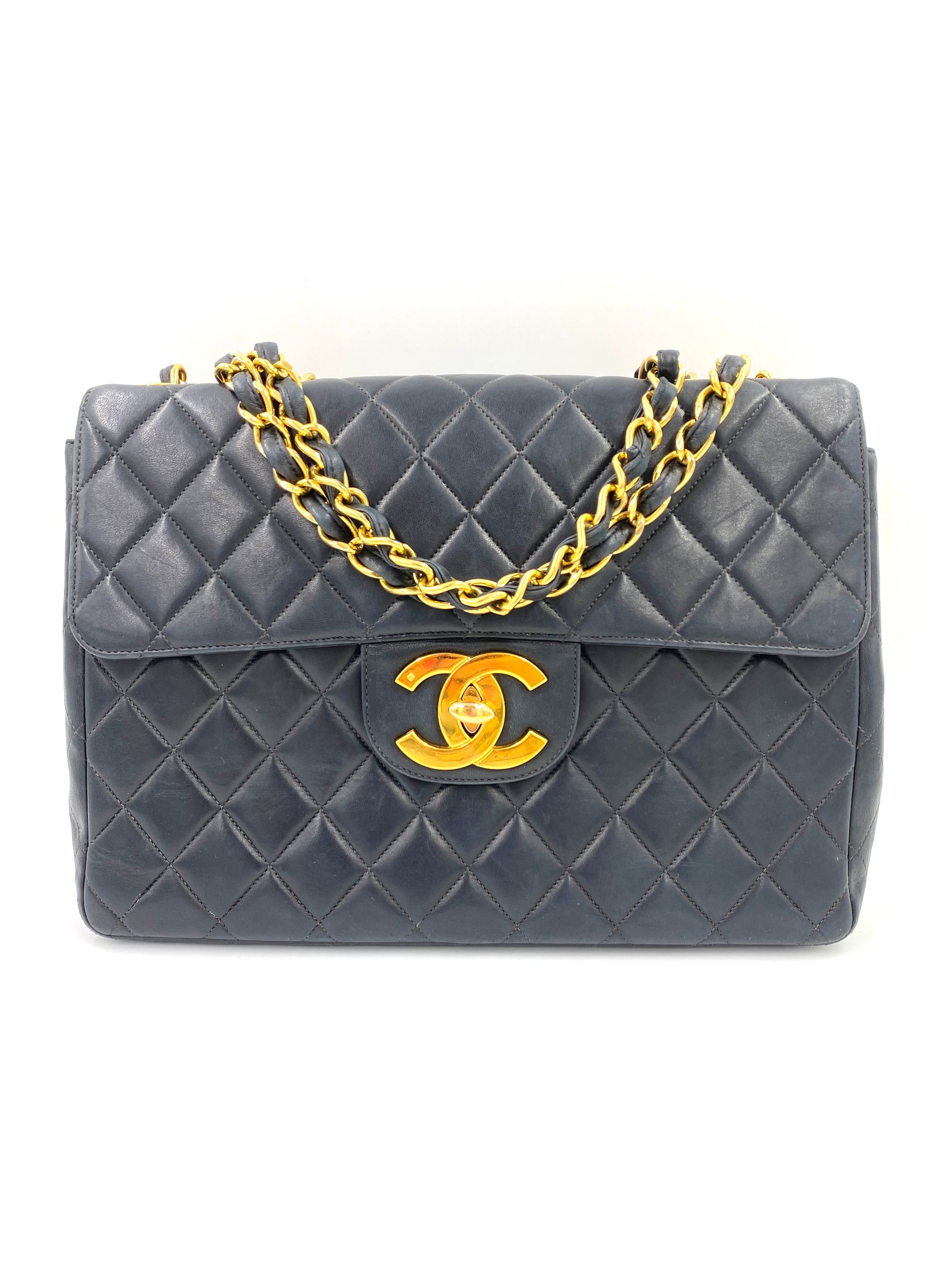 Chanel Single Flap Bag Jumbo schwarz