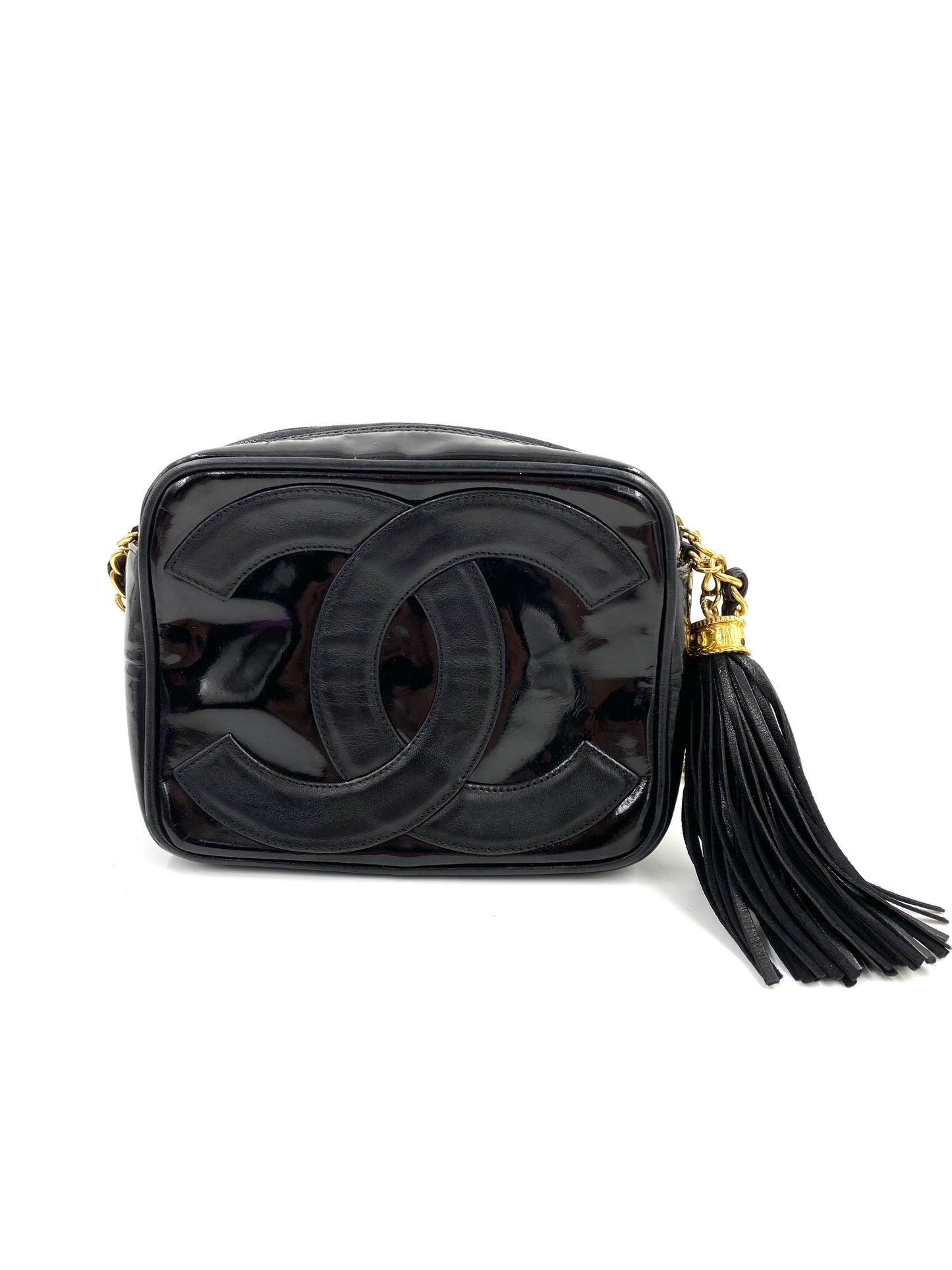 CHANEL Camera Bag schwarz mit gold Hardware