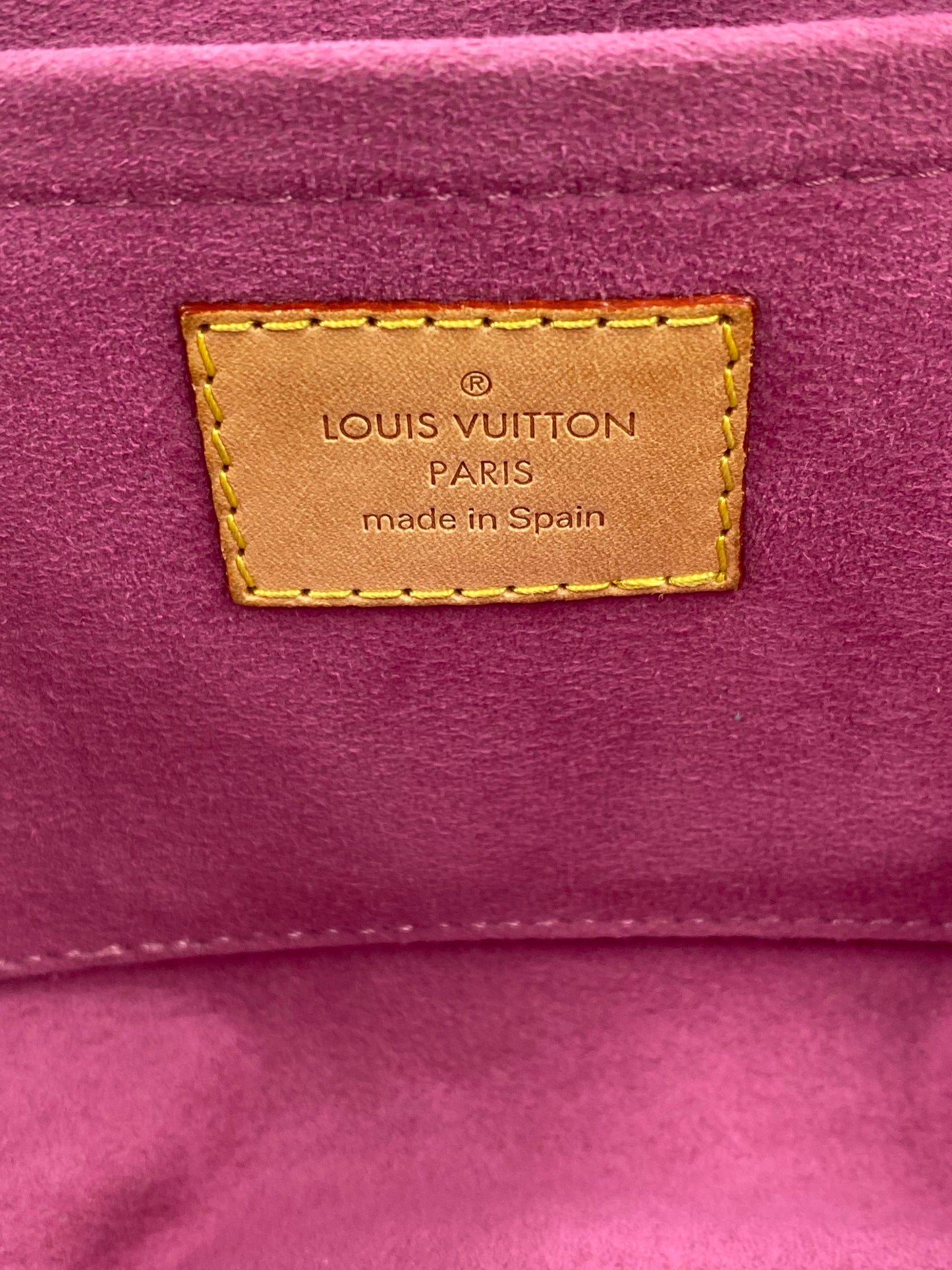 LOUIS VUITTON Mini Pleaty Monogram Denim pink