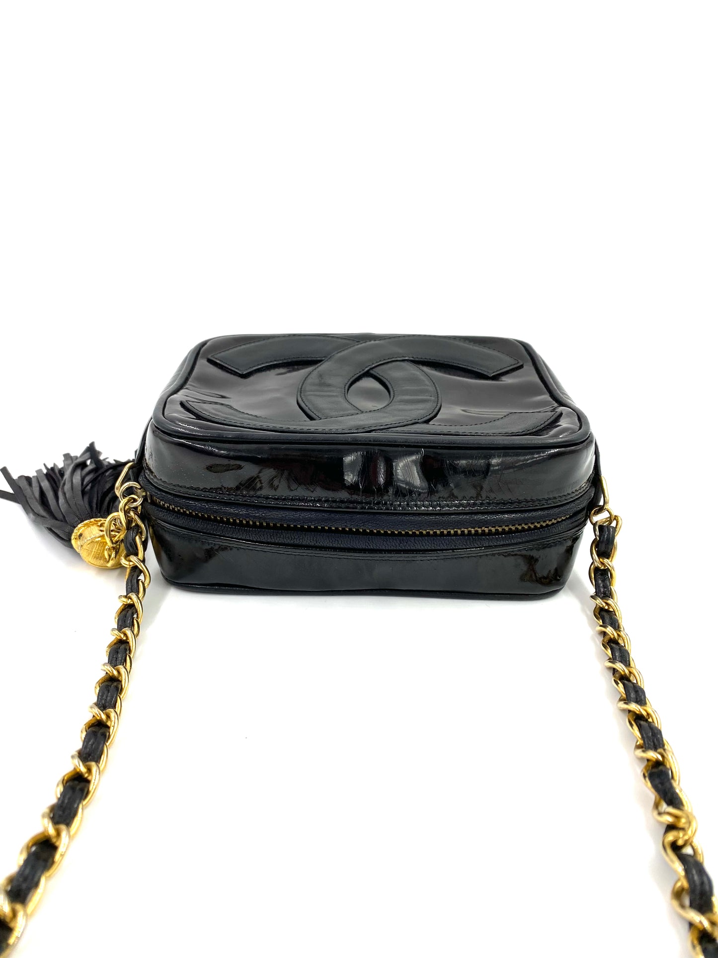 CHANEL Camera Bag schwarz mit gold Hardware