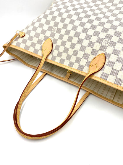 LOUIS VUITTON Neverfull GM Damier azur mit Pochette