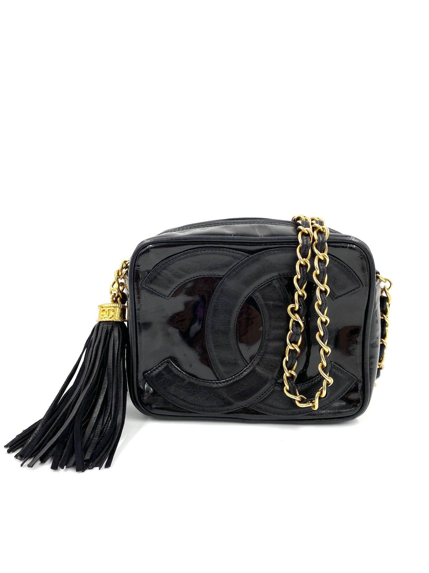 CHANEL Camera Bag schwarz mit gold Hardware