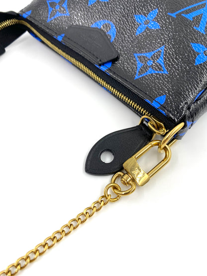 LOUIS VUITTON Mini Pochette Accessoires Monogram Bleu Digit