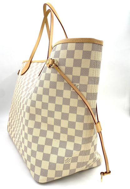 LOUIS VUITTON Neverfull GM Damier azur mit Pochette