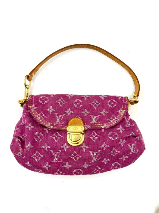 LOUIS VUITTON Mini Pleaty Monogram Denim pink - Clutch & Macarons - CA0056 - Clutch & Macarons - 