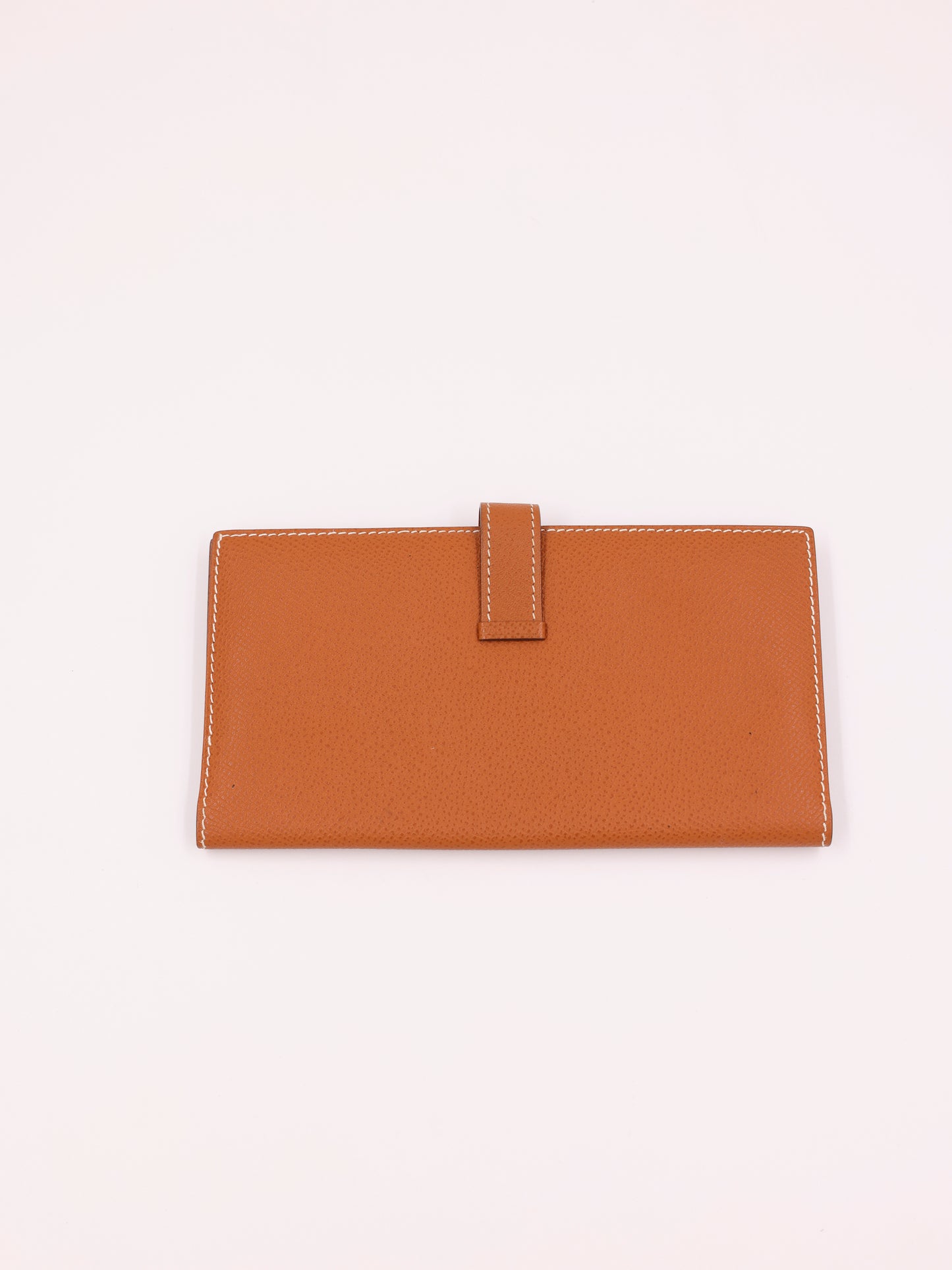 HERMÈS Béarn Wallet gold Courchevel GHW