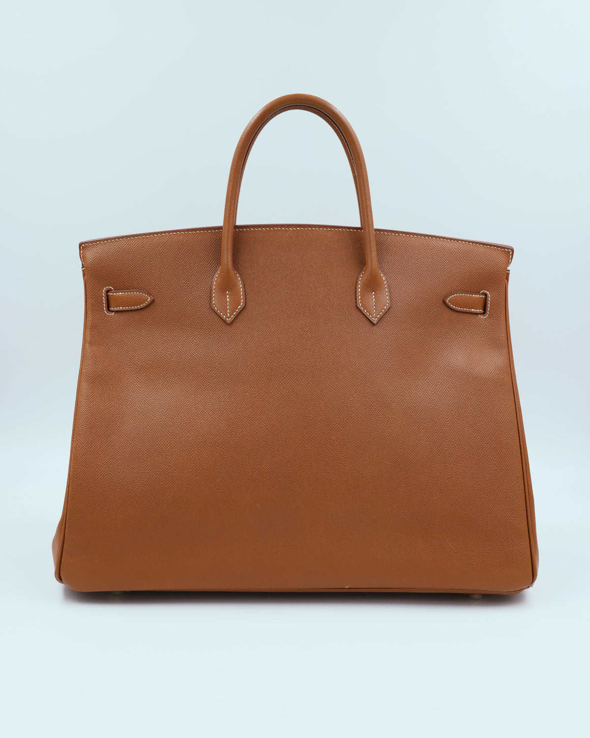 HERMÈS Birkin 40 Courchevel gold GHW braune Handtasche mit Henkel