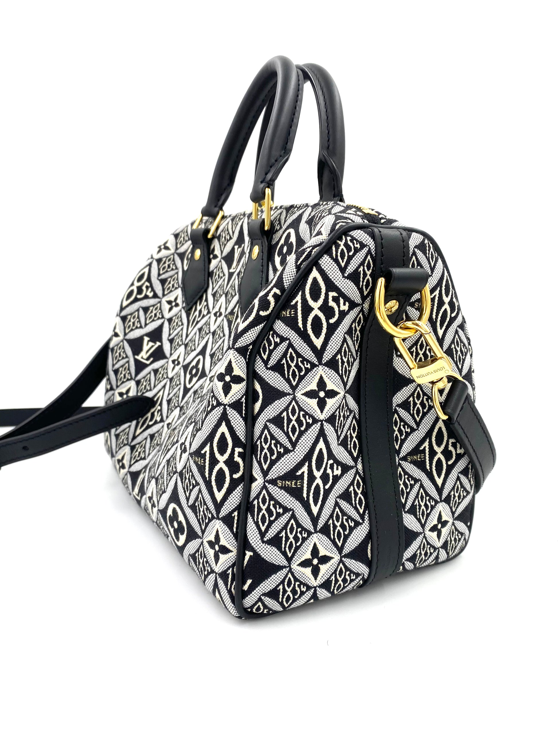 LOUIS VUITTON Speedy Bandouliere 30 1854 noir Clutch Macarons