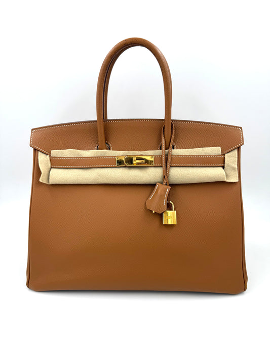 HERMÈS Birkin 35 Epsom gold GHW