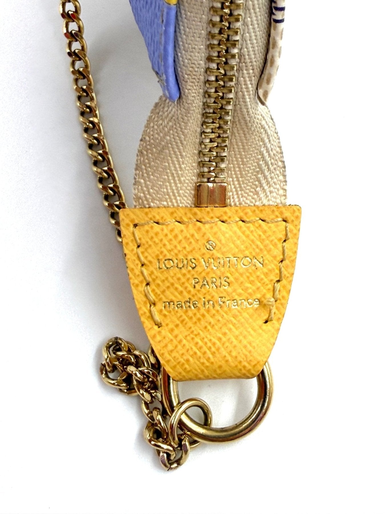 LOUIS VUITTON Mini Pochette Damier Azur – Clutch Macarons