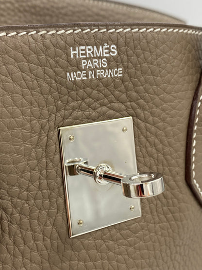 HERMÈS Birkin 35 Etoupe Togo Leather mit Palladium Hardware