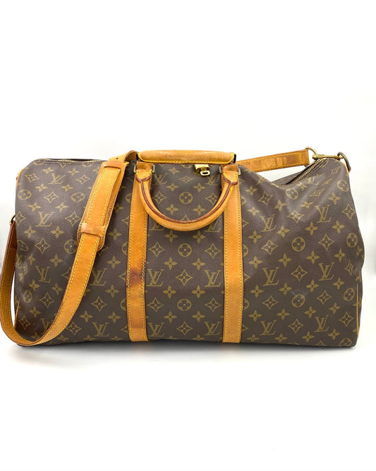 LOUIS VUITTON Keepall Bandouliere 50 Monogram Canvas - Clutch & Macarons - VI1920 - Clutch & Macarons - 