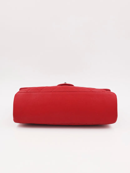 CHANEL Single Flap Jumbo Rue Cambon rot SHW rote gesteppte Designerhandtasche