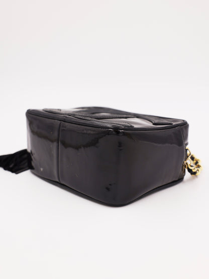 CHANEL Camera Bag schwarz GHW, schwarze Tasche mit goldfarbenen Details