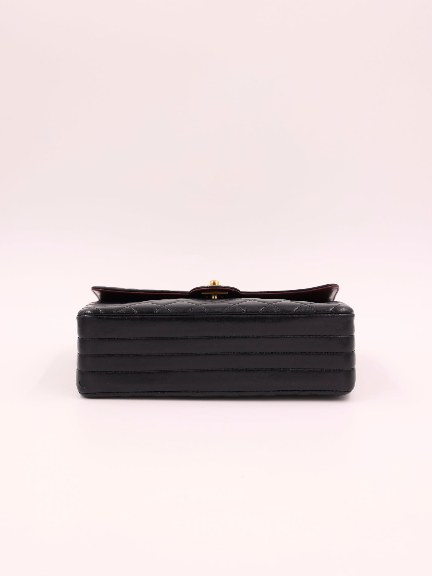 CHANEL Single Flap Lammleder schwarz GHW