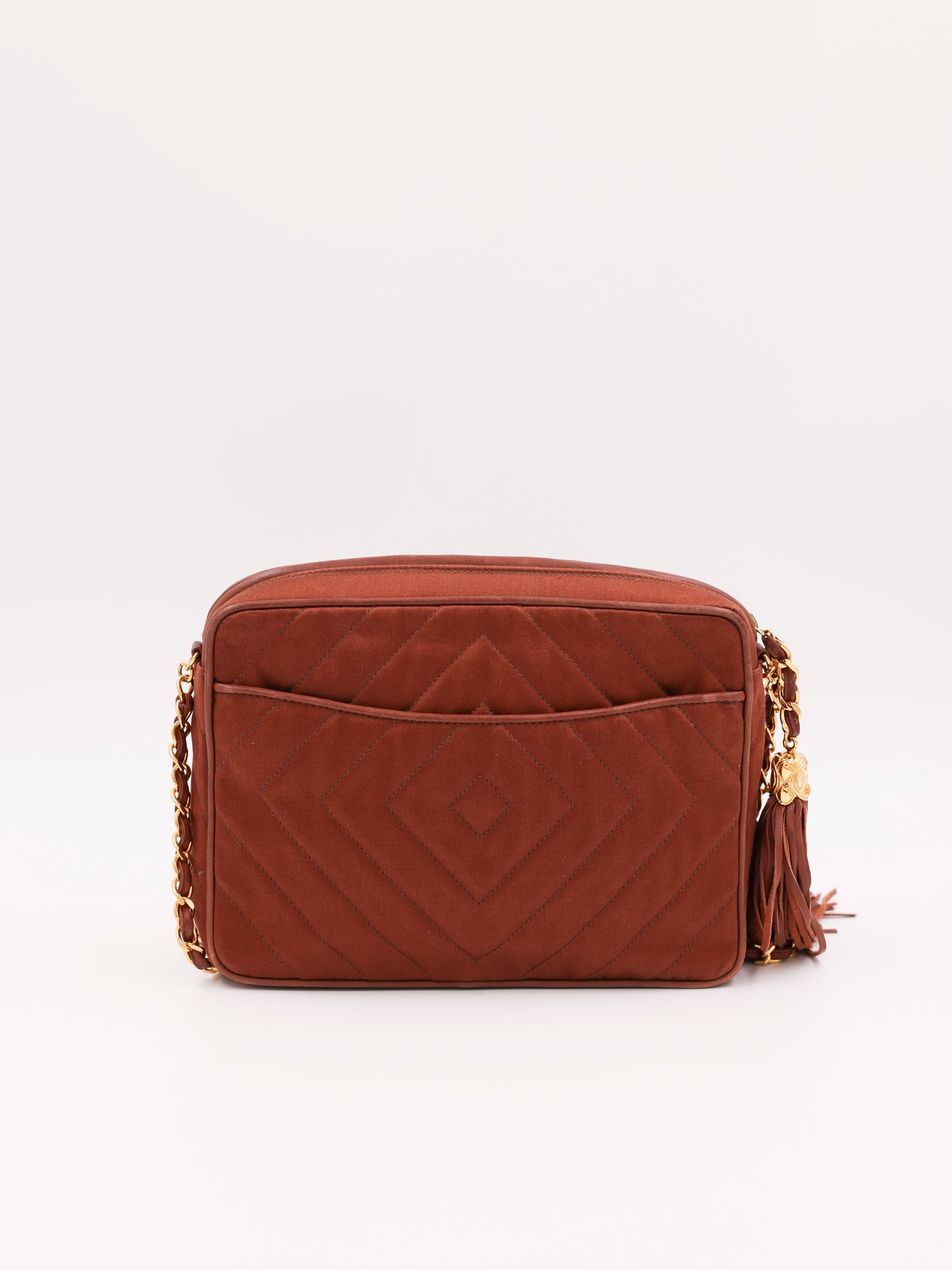 CHANEL Camera Bag Suede braun GHW