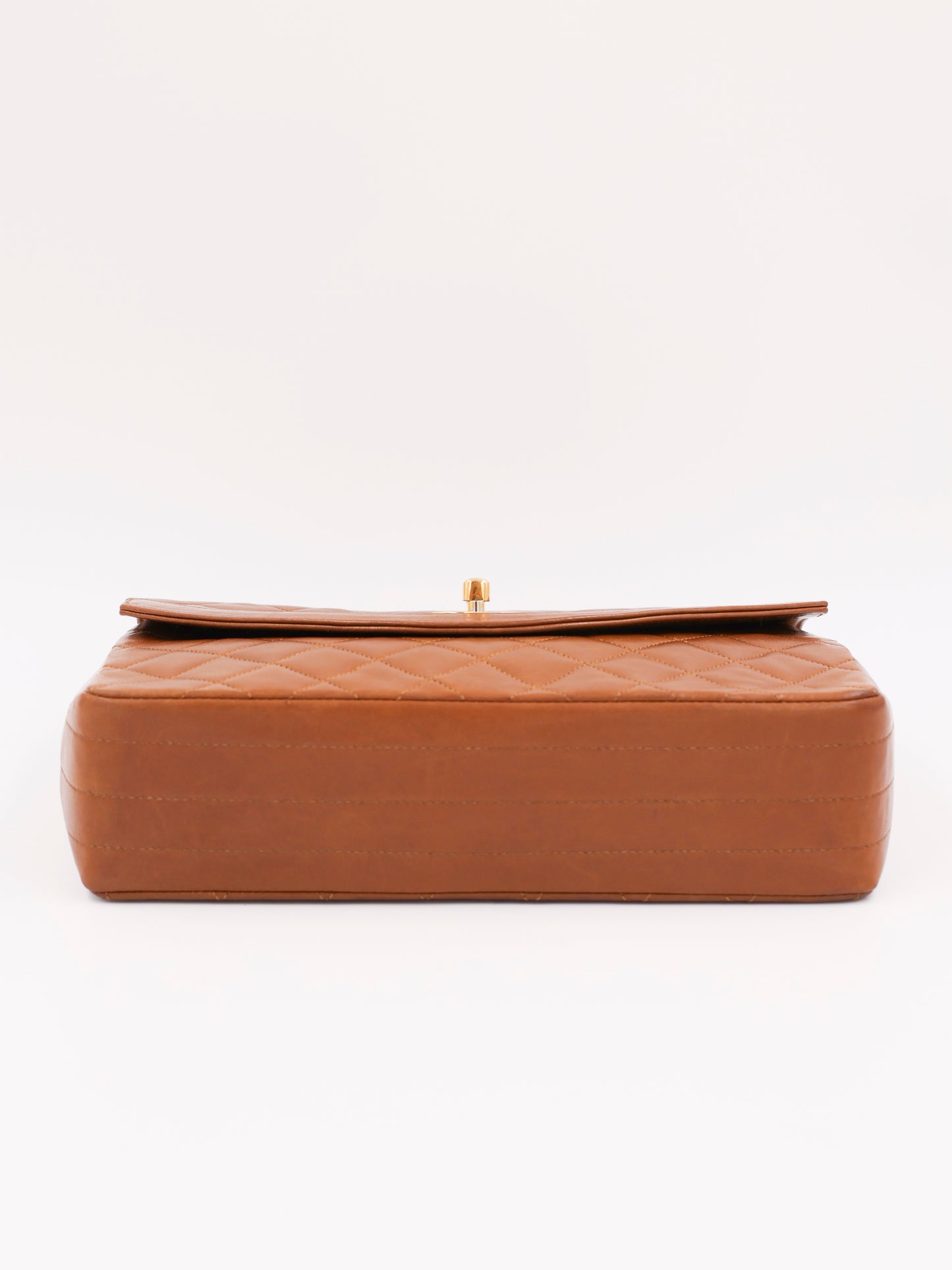 CHANEL Halfmoon Single Flap cognac GHW
