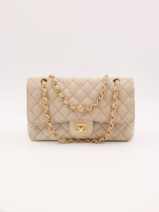 CHANEL Timeless Double Flap medium beige GHW