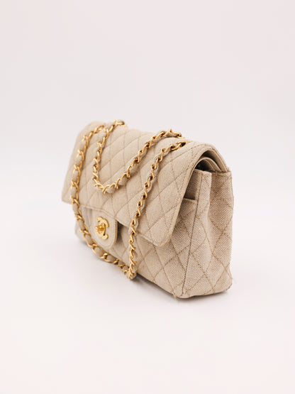 CHANEL Timeless Double Flap medium beige GHW