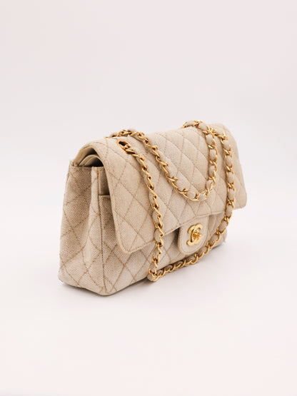 CHANEL Timeless Double Flap medium beige GHW