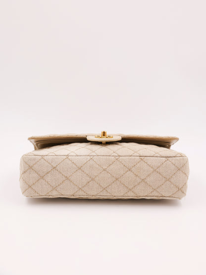 CHANEL Timeless Double Flap medium beige GHW