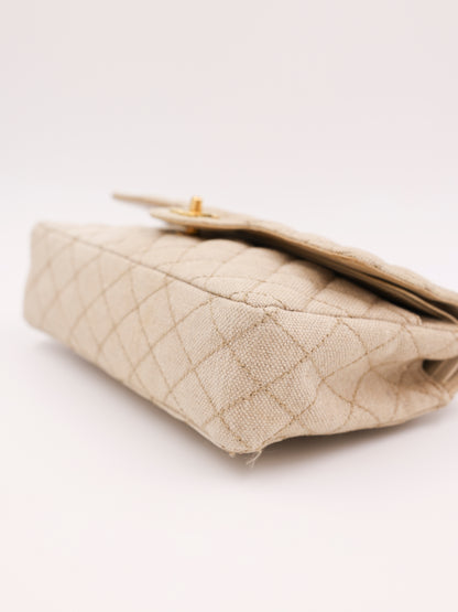 CHANEL Timeless Double Flap medium beige GHW