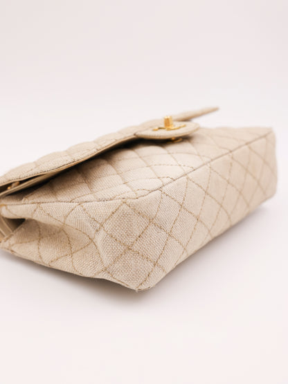 CHANEL Timeless Double Flap medium beige GHW