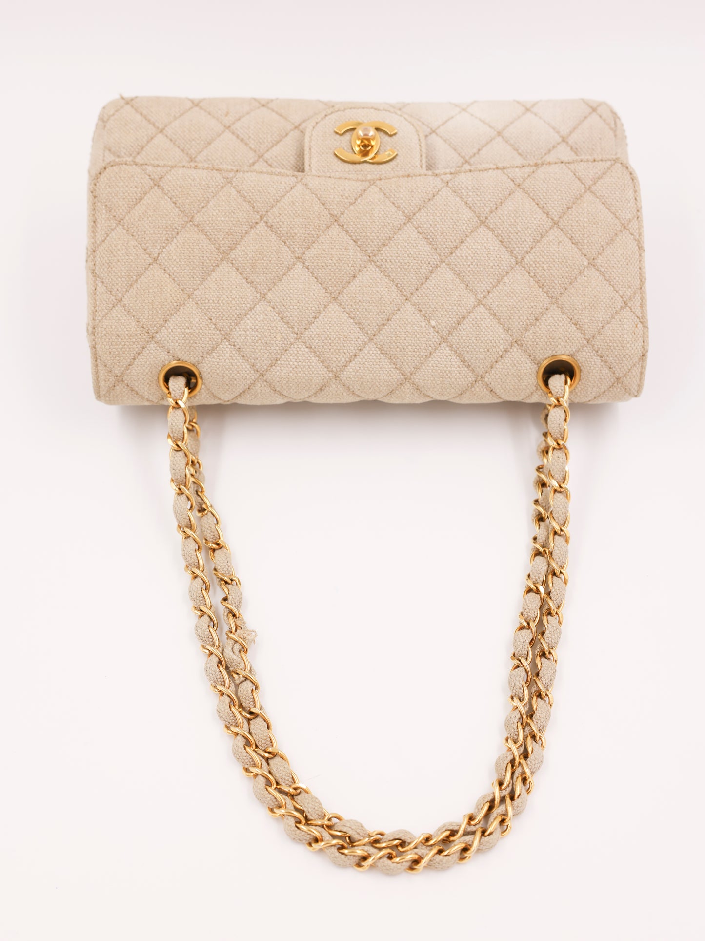 CHANEL Timeless Double Flap medium beige GHW