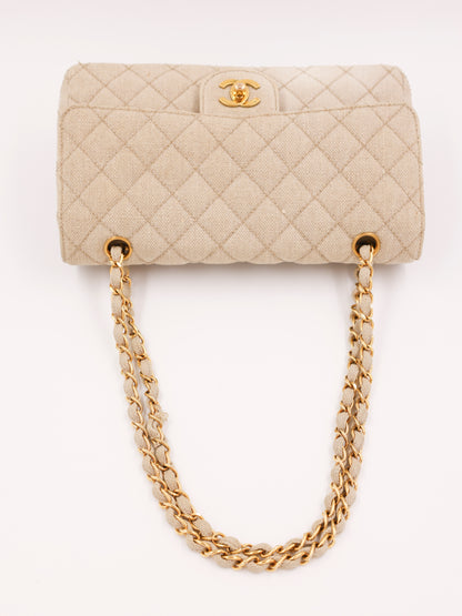 CHANEL Timeless Double Flap medium beige GHW