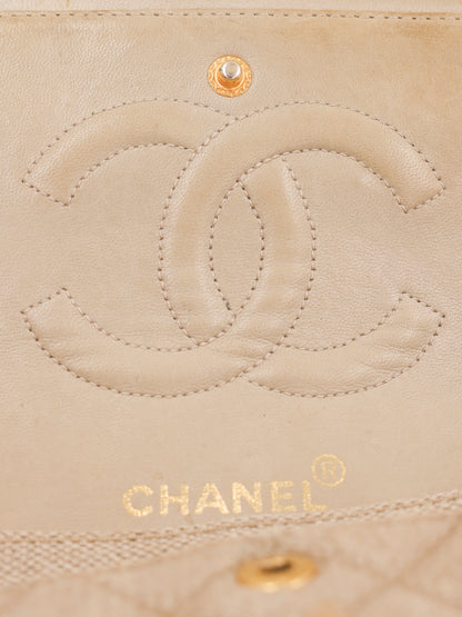 CHANEL Timeless Double Flap medium beige GHW