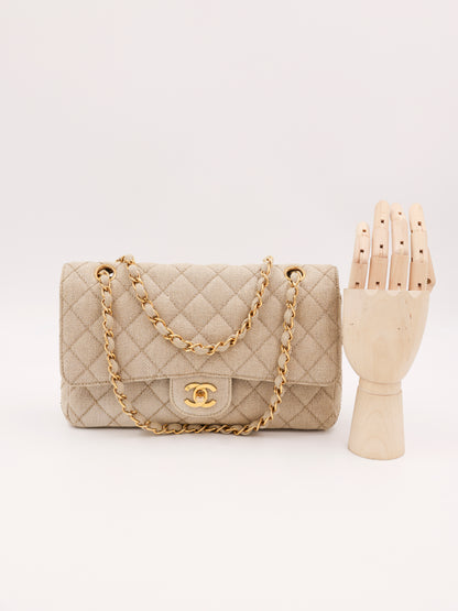 CHANEL Timeless Double Flap medium beige GHW