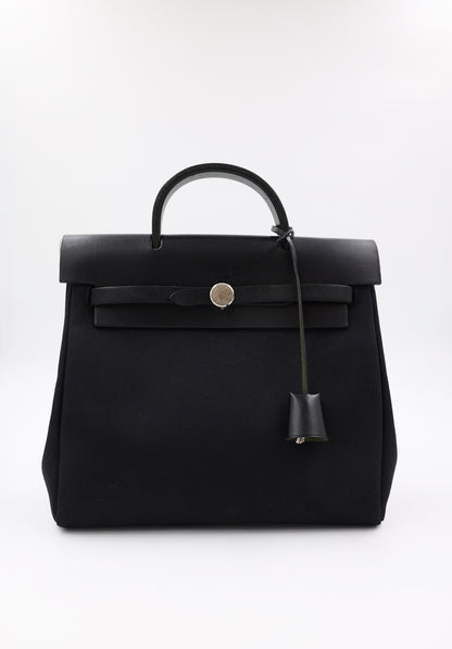 HERMÈS Herbag 31 Zip schwarz PHW