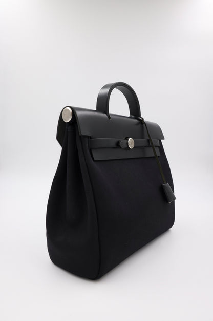 HERMÈS Herbag 31 Zip schwarz PHW