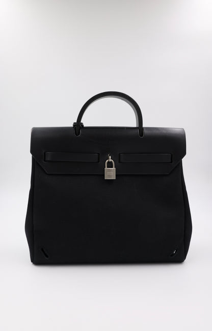 HERMÈS Herbag 31 Zip schwarz PHW