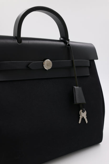 HERMÈS Herbag 31 Zip schwarz PHW