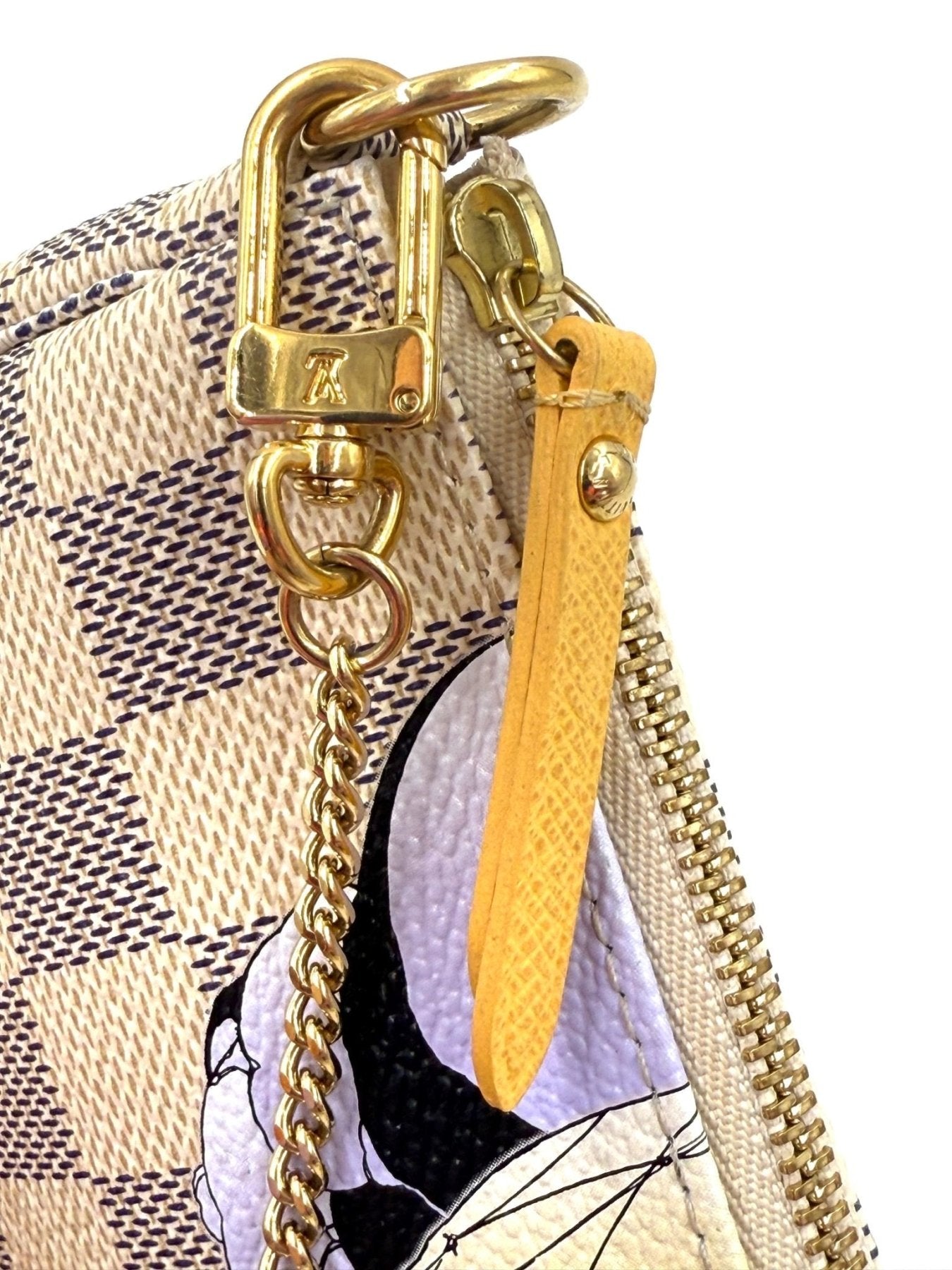 LOUIS VUITTON Mini Pochette Damier Azur – Clutch Macarons