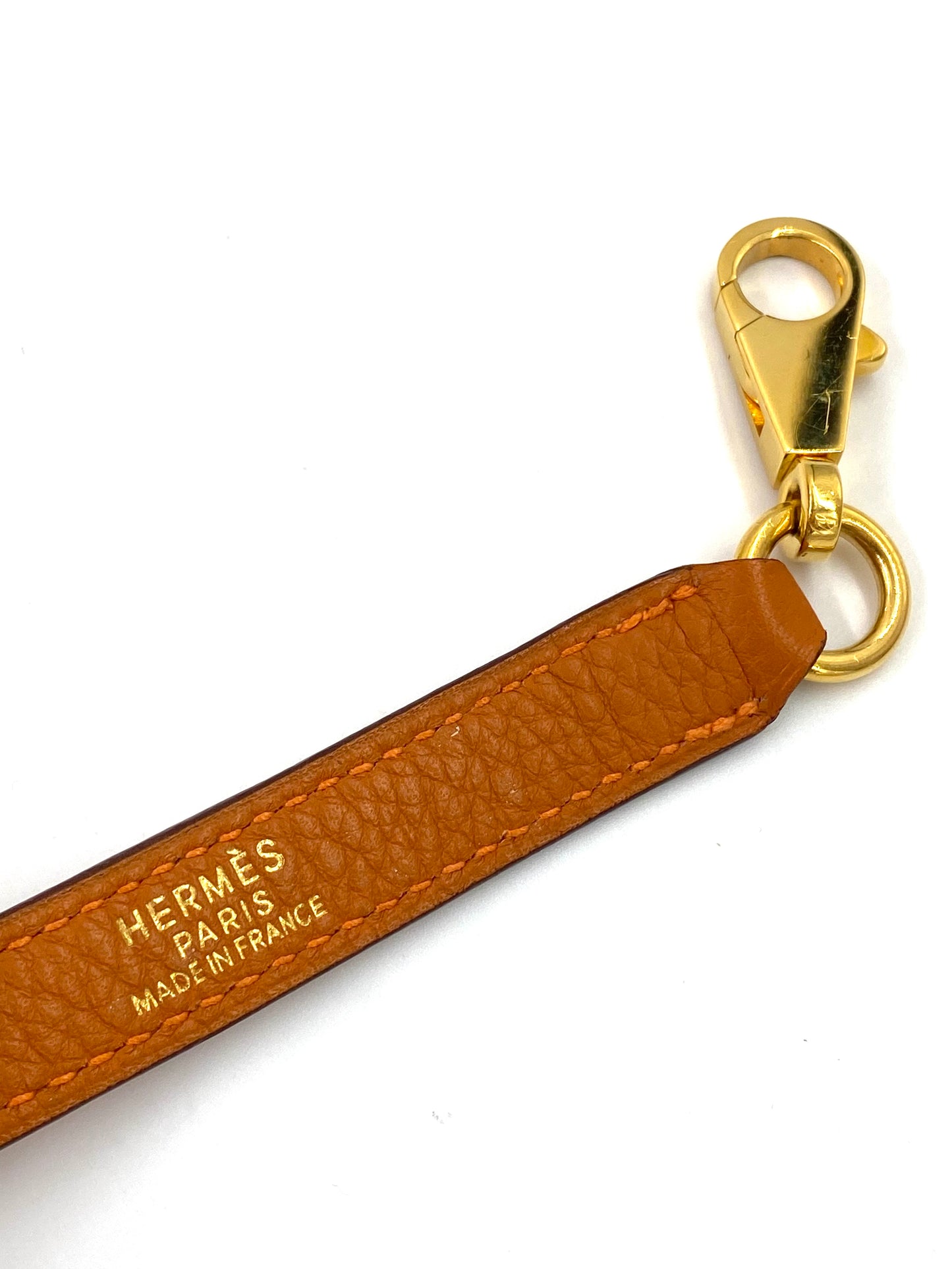 HERMÈS Kelly 32 Retourne orange Togo Leather mit Gold Hardware