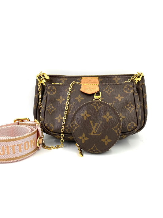 LOUIS VUITTON Multi Pochette Monogram Canvas mit Schultergurt rose - Clutch & Macarons - Chip - Clutch & Macarons - 