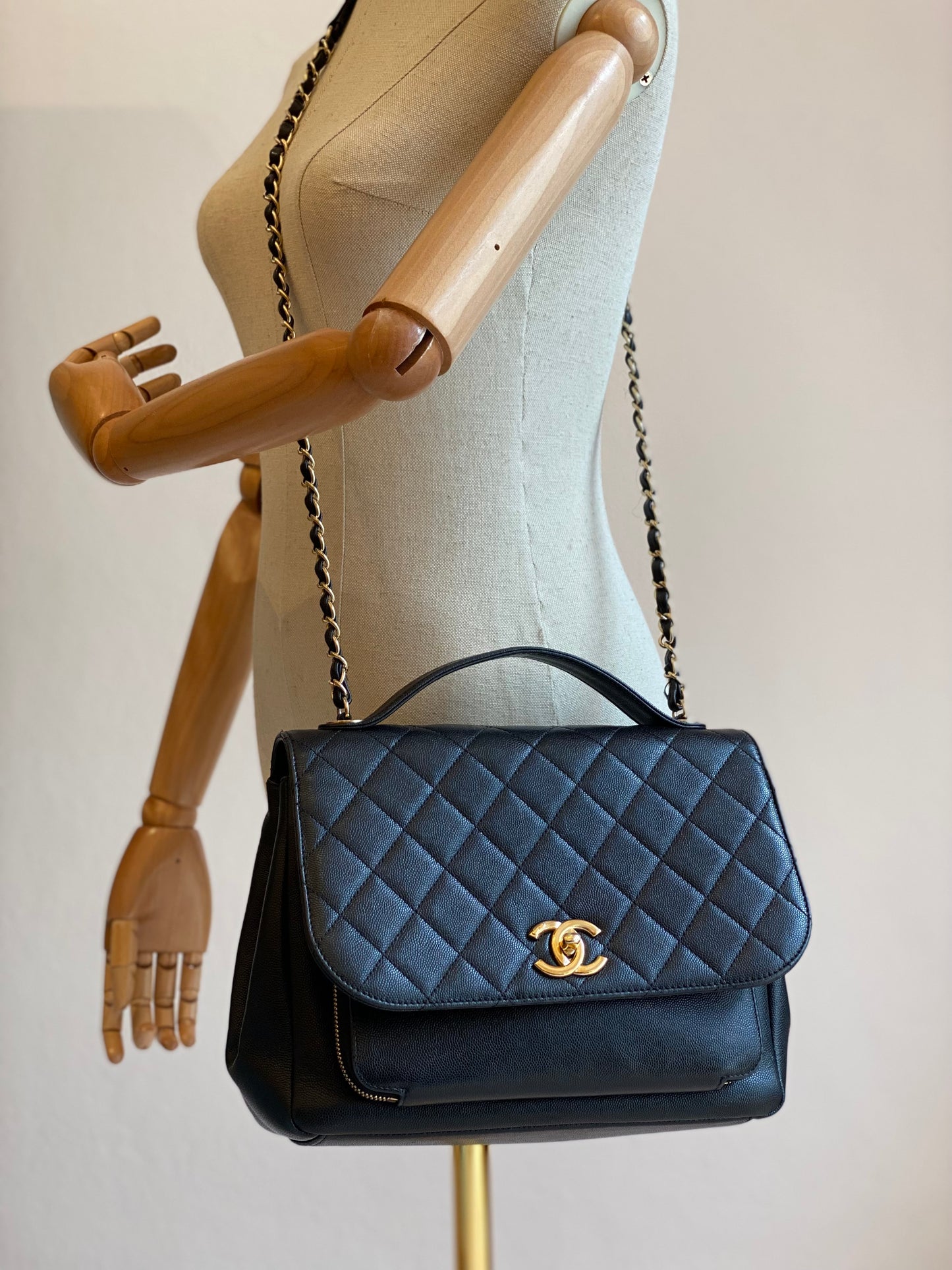 CHANEL Business Afinity Flap Bag large Caviar