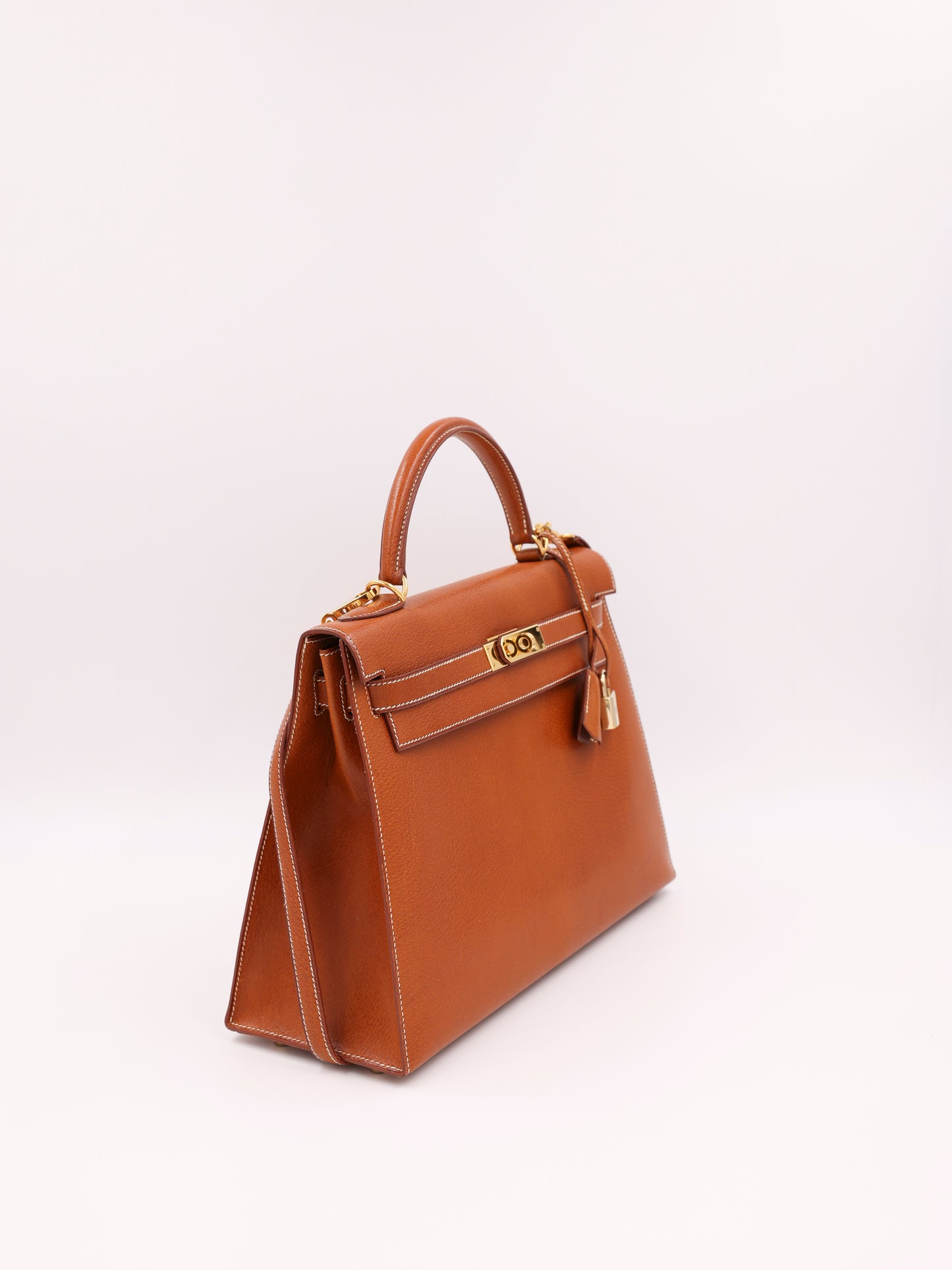 HERMÈS Kelly 32 cognac GHW