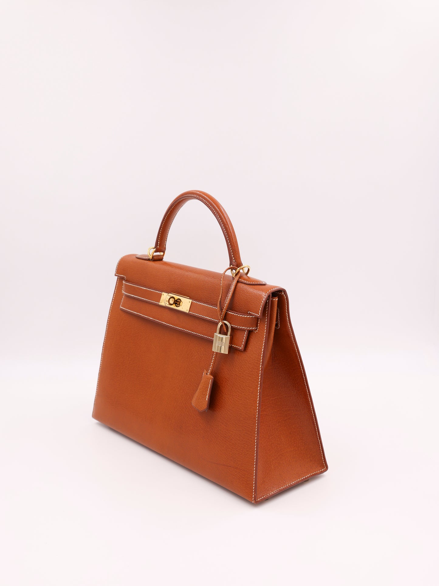 HERMÈS Kelly 32 cognac GHW
