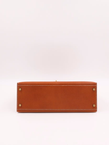 HERMÈS Kelly 32 cognac GHW