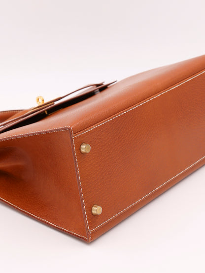 HERMÈS Kelly 32 cognac GHW