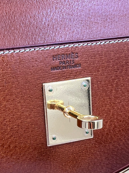 HERMÈS Kelly 32 cognac GHW