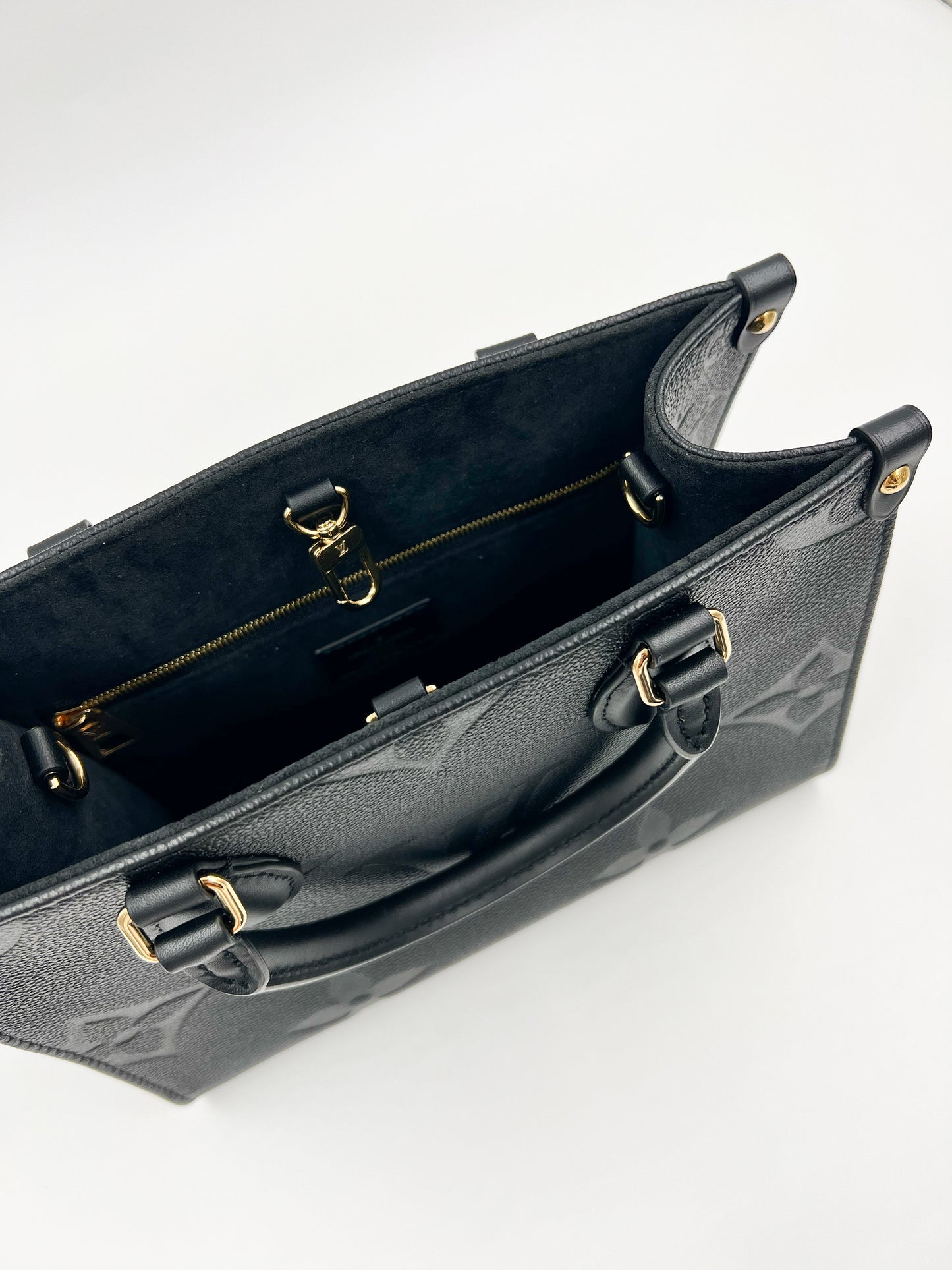 LOUIS VUITTON OnTheGo PM Monogram Empreinte schwarz
