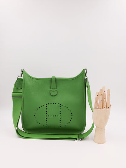 HERMÈS Evelyne 29 Vert Yucca PHW