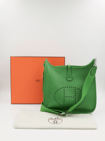 HERMÈS Evelyne 29 Vert Yucca PHW