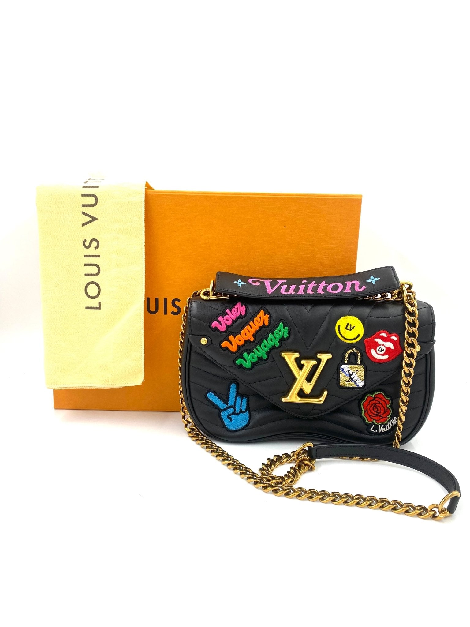 LOUIS VUITTON New Waves Chain Bag 80ies Music Patches PM schwarz - Clutch & Macarons - NZ3168 - Clutch & Macarons - 