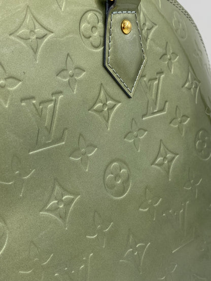 LOUIS VUITTON Alma MM Monogram Vernis Bleu Givre